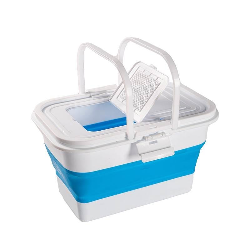 Fish drums can fold fish drums with oxygen-added pumps, multi-purpose portable water buckets, live fish tank